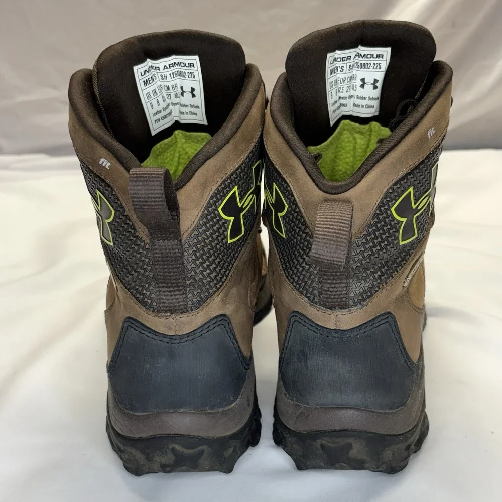 Under Armour Wall Hanger Leather Hunting Boots Mens 9 Brown Waterproof Scent